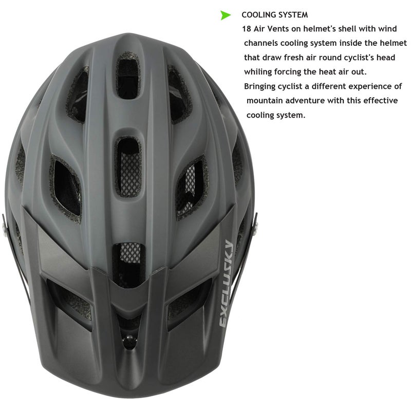 Exclusky Bike Helmet Adults Lightweight Bicycle Helmet Mountain Bike Helmet for Men Women - Image 3
